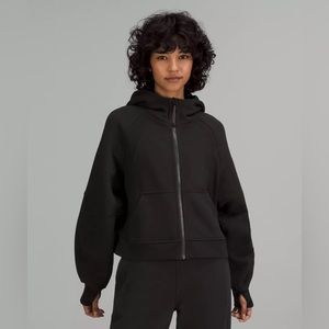 Scuba Oversized Full-Zip Hoodie - Black, Size XS/S